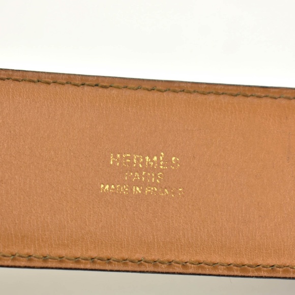 HERMES Collier de Chien Black/Gold Leather Belt tw main image 8